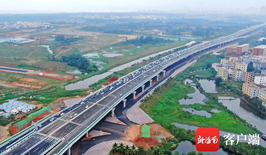 粤海大道(海口火车站)至市区:由粤海大道(海口火车站)g15临时保通