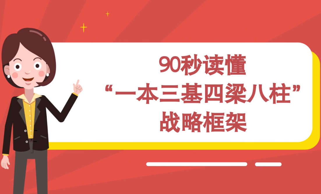 视频｜90秒读懂“一本三基四梁八柱”战略框架