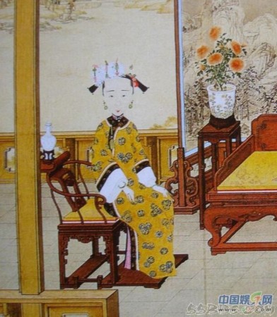 璇宫春蔼图,孝全成皇后和她唯一的儿子奕詝,即咸丰帝