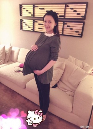 贾静雯怀孕7月大肚照曝光 看女星超美大肚照