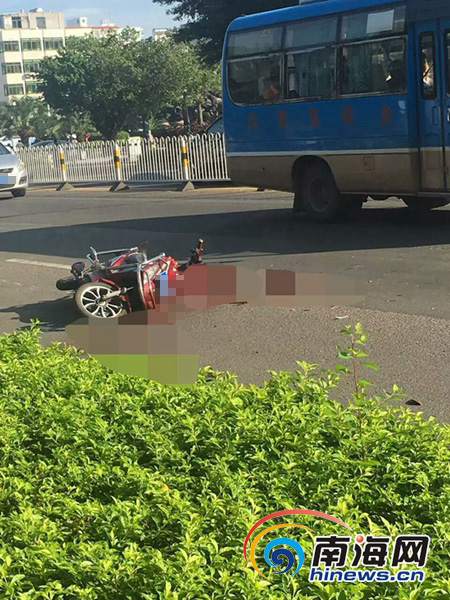 海口新大洲大道发生惨烈车祸 女子遭搅拌车碾压身亡